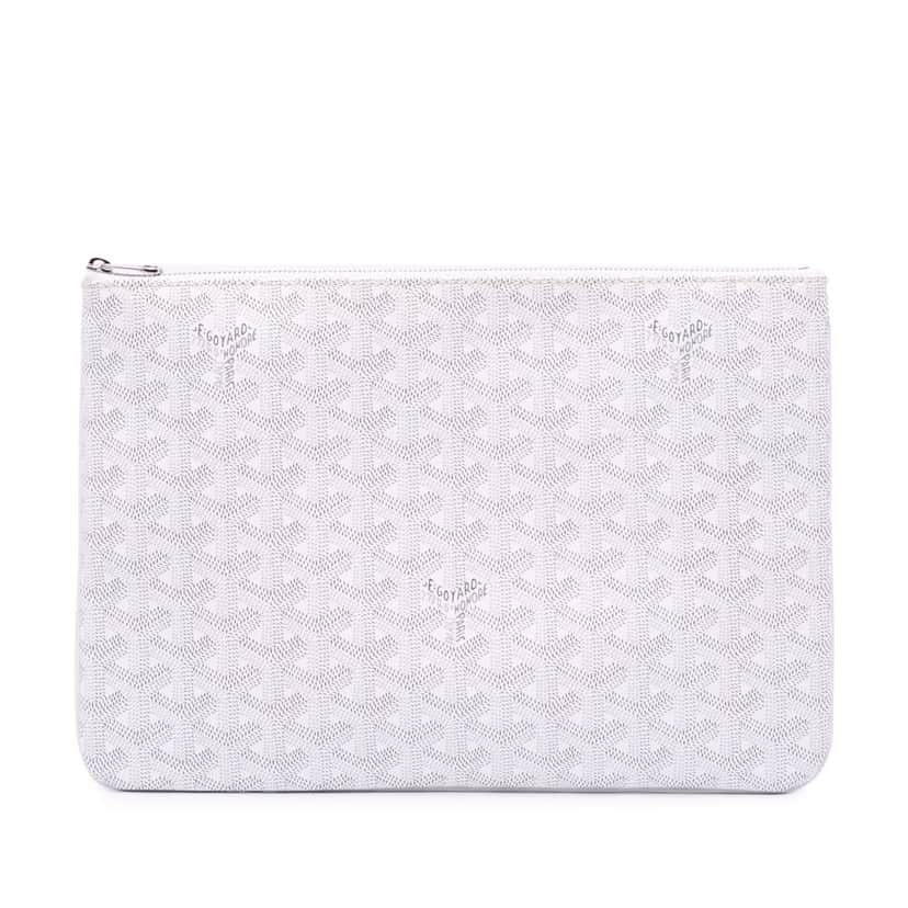 Goyard Goyardine Senat MM White Canvas Good condition - Front View