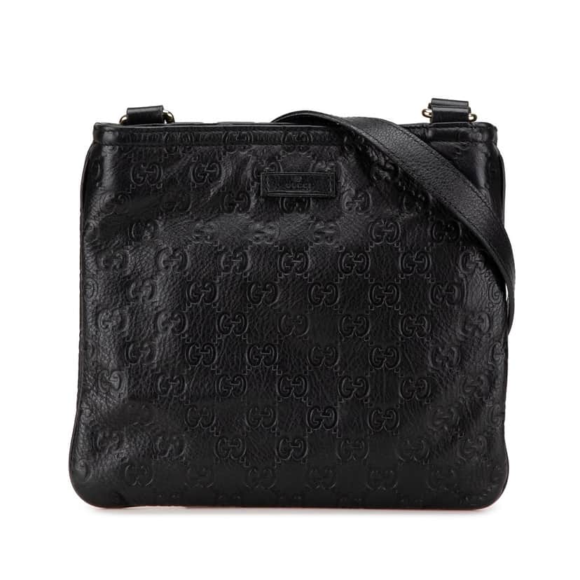 Gucci Guccissima Crossbody Black Leather Good condition - Front View