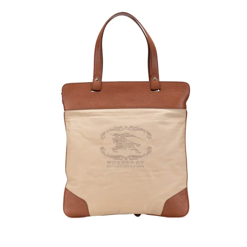 Burberry Canvas Stowell Roll Up Tote Brown Canvas Good condition - Front View