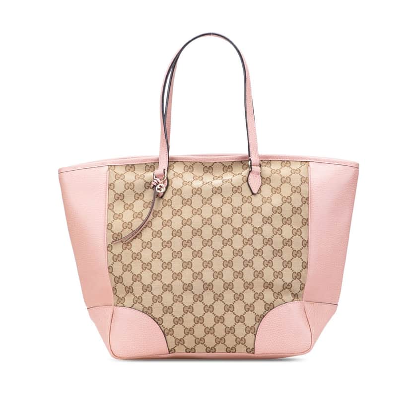 Gucci GG Canvas Bree Zippered Tote Brown Canvas Good condition - Front View