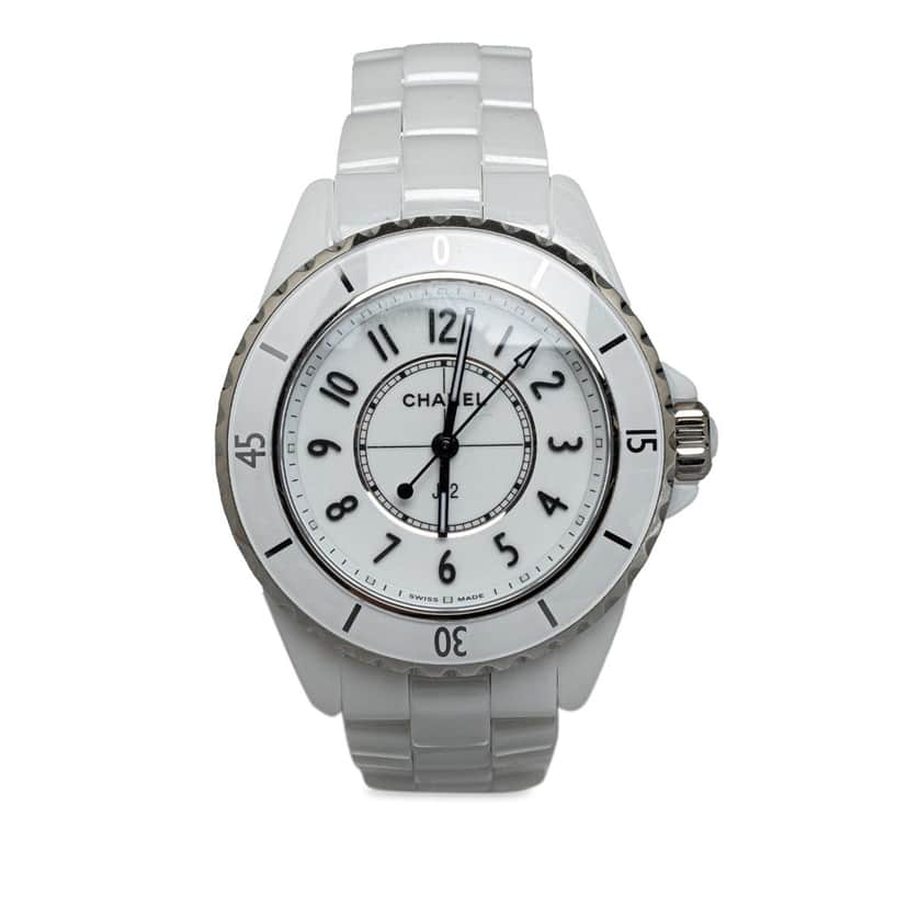 Chanel J12 Watch White Brass Very good condition - Front View