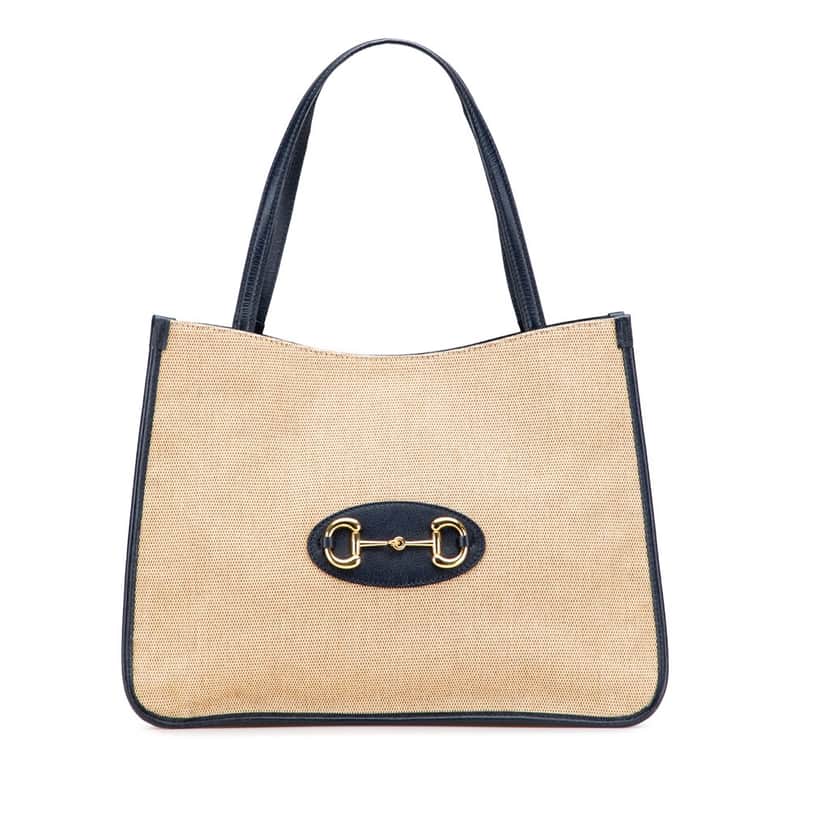 Gucci Medium Canvas Horsebit 1955 Tote Brown Canvas Good condition - Front View