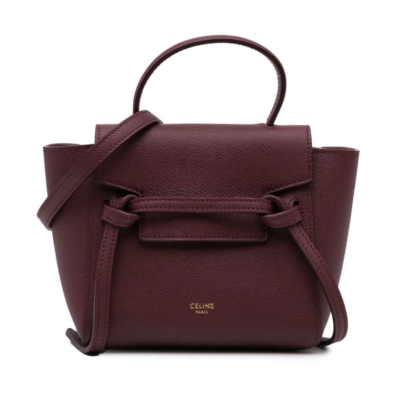 Celine Pico Grained Calfskin Belt Bag Red Leather Good condition - Front View