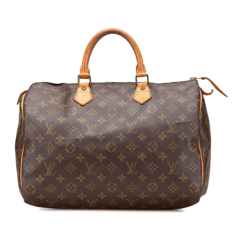 Louis Vuitton Monogram Speedy 35 Brown Canvas Fair condition - Front View