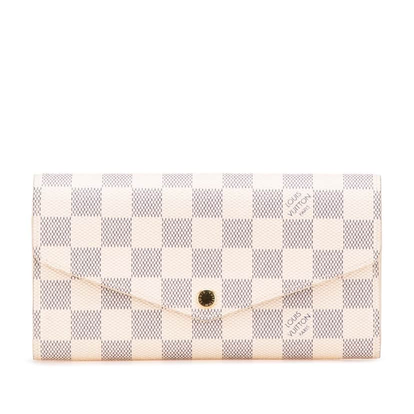 Louis Vuitton Damier Azur Sarah Long Wallet White Canvas Good condition - Front View
