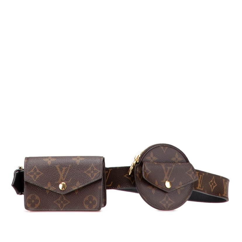 Louis Vuitton Monogram Daily Multi Pocket 30mm Belt Brown Canvas Good condition - Front View