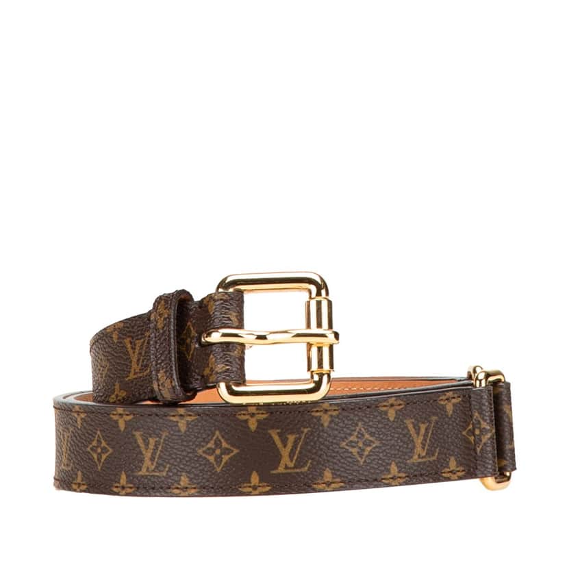 Louis Vuitton Monogram Belt Brown Canvas Good condition - Front View