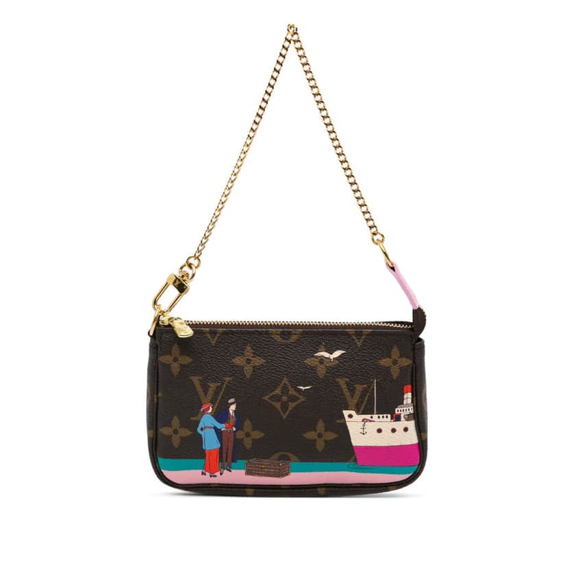 Louis Vuitton Monogram Transatlantic Mini Pochette Accessoires Brown Canvas Good condition - Front View