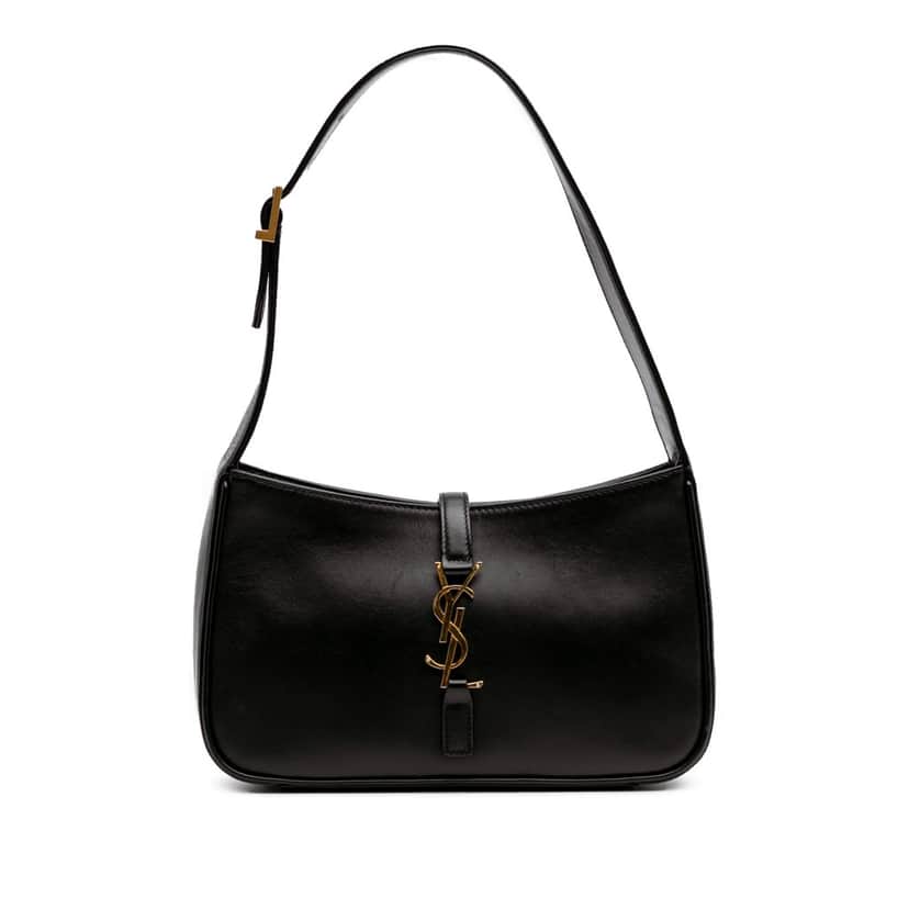 Saint Laurent Smooth Calfskin Le 5 a 7 Hobo Black Leather Good condition - Front View