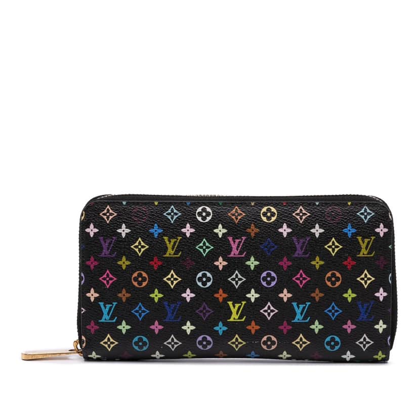 Louis Vuitton Monogram Multicolore Zippy Wallet Black Canvas Good condition - Front View
