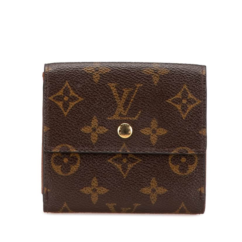 Louis Vuitton Monogram Portefeuille Elise Wallet Brown Canvas Good condition - Front View