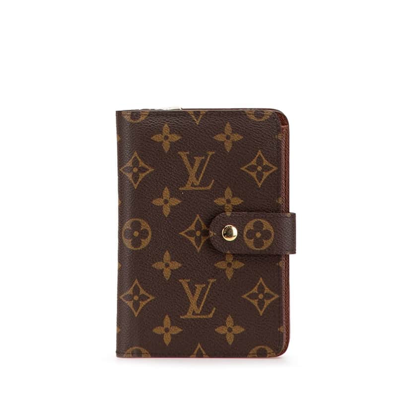 Louis Vuitton Monogram Porte Papier Zipped Wallet Brown Canvas Good condition - Front View