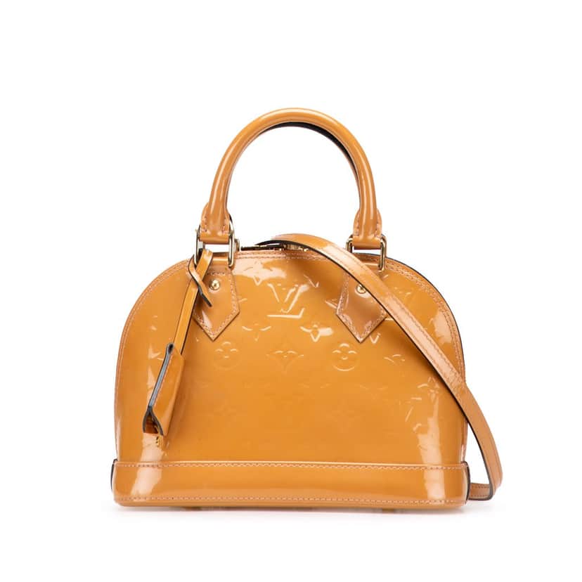 Louis Vuitton Monogram Vernis Alma BB Brown Leather Good condition - Front View