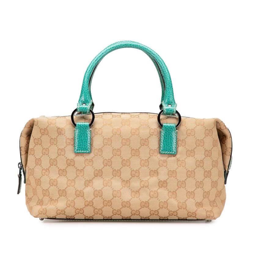 Gucci GG Canvas Boston Bag Brown Canvas Good condition - Front View