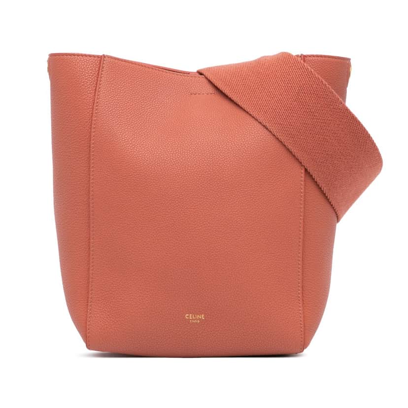 Celine Small Leather Seau Sangle Brown Leather Good condition - Front View