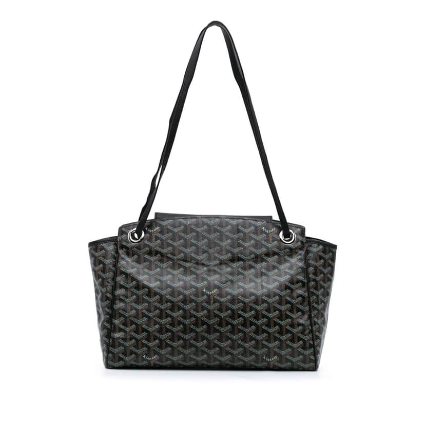 Goyard Goyardine Rouette PM Black Canvas Good condition - Front View