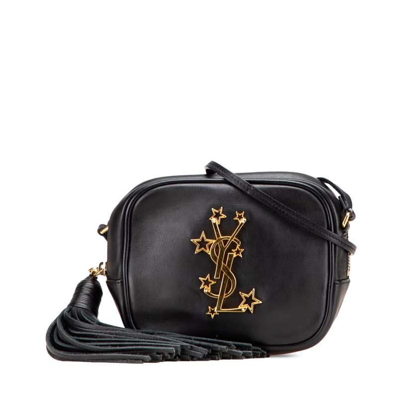 Saint Laurent Nappa Monogram Star Blogger Bag Black Leather Good condition - Front View