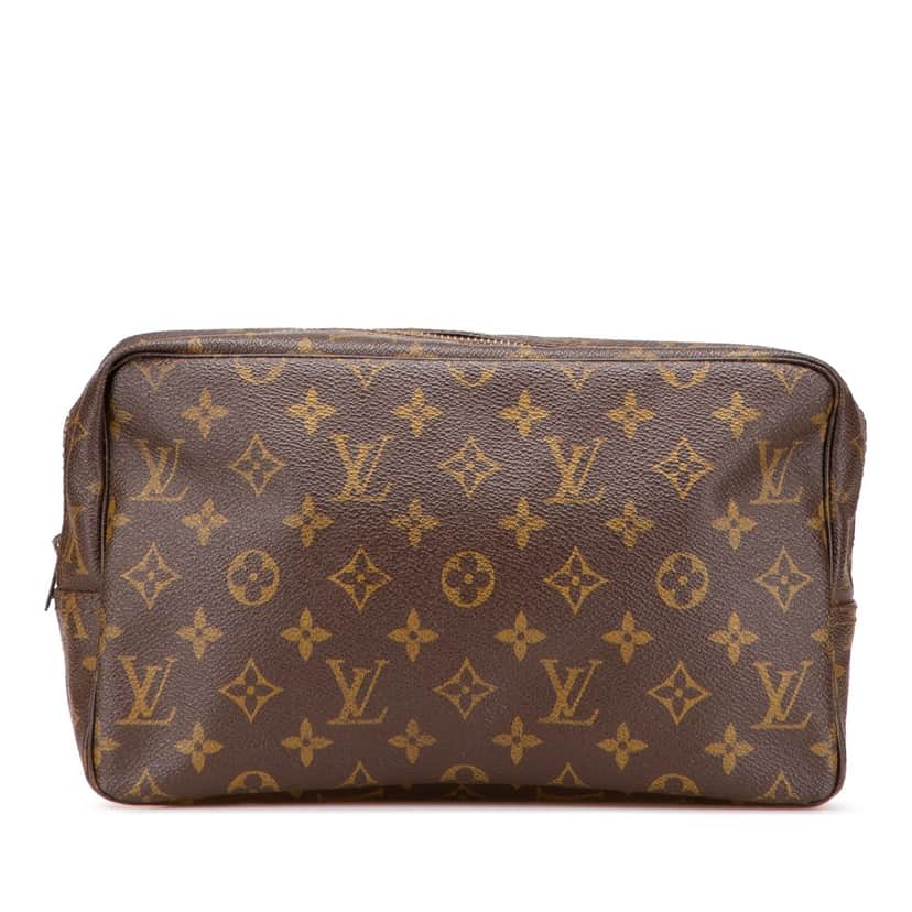 Louis Vuitton Monogram Trousse Toilette 28 Brown Canvas Fair condition - Front View