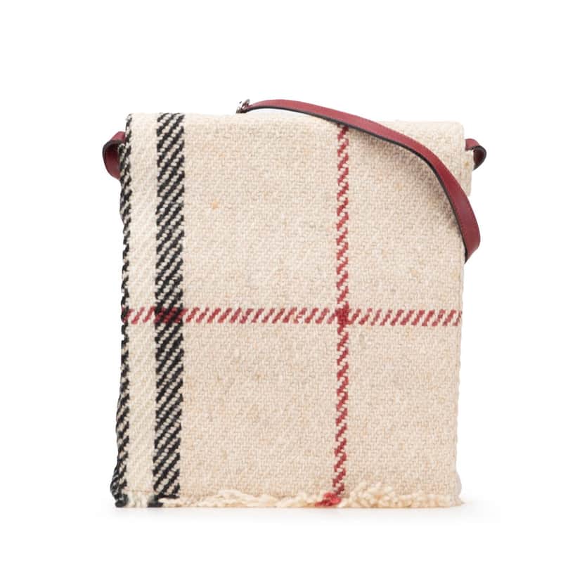 Burberry Nova Check Wool Crossbody Brown Wool Good condition - Front View