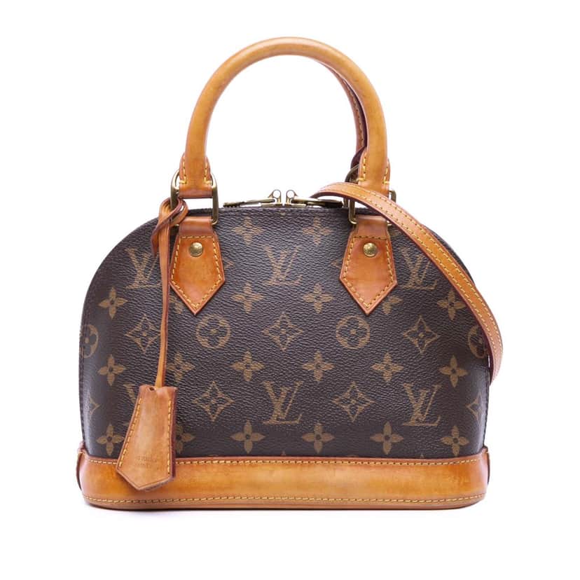 Louis Vuitton Monogram Alma BB Brown Canvas Good condition - Front View