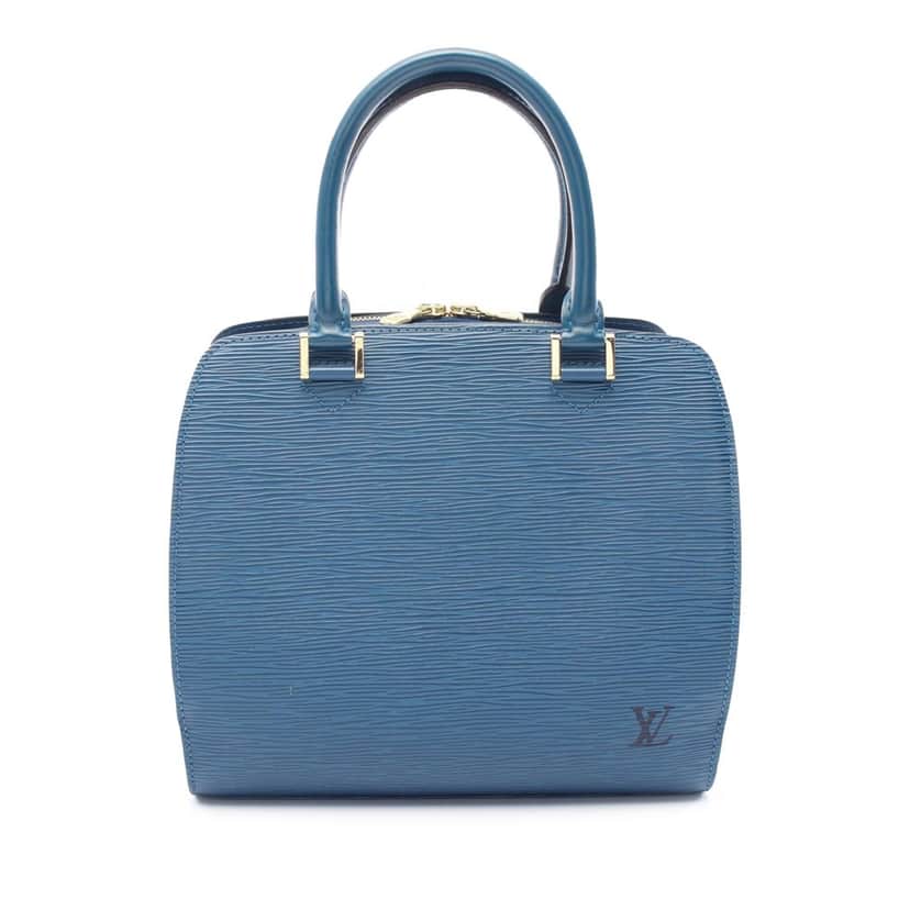 Louis Vuitton Epi Pont-Neuf Blue Leather Good condition - Front View
