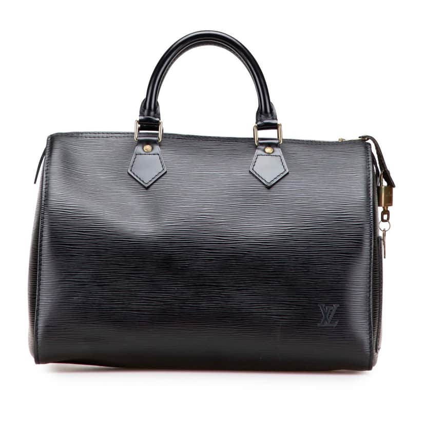 Louis Vuitton Epi Speedy 30 Black Leather Good condition - Front View