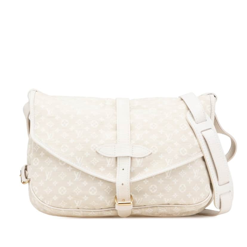 Louis Vuitton Monogram Mini Lin Saumur 30 Brown Canvas Good condition - Front View