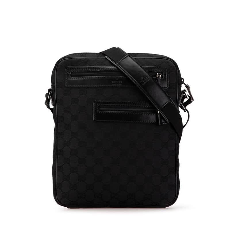 Gucci GG Canvas Crossbody Black Canvas Fair condition - Front View