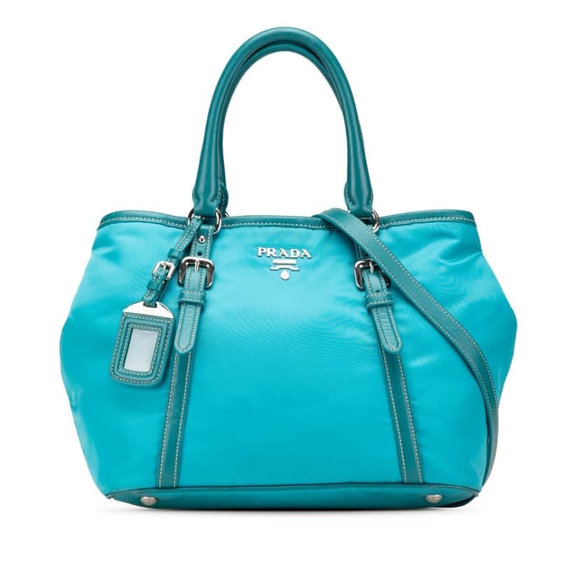 Prada Tessuto Satchel Blue Good condition - Front View