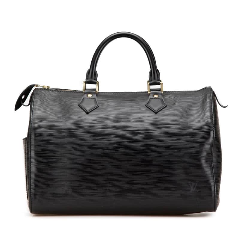 Louis Vuitton Epi Speedy 30 Black Leather Good condition - Front View