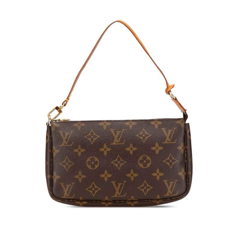 Louis Vuitton Monogram Pochette Accessoires Brown Canvas Good condition - Front View