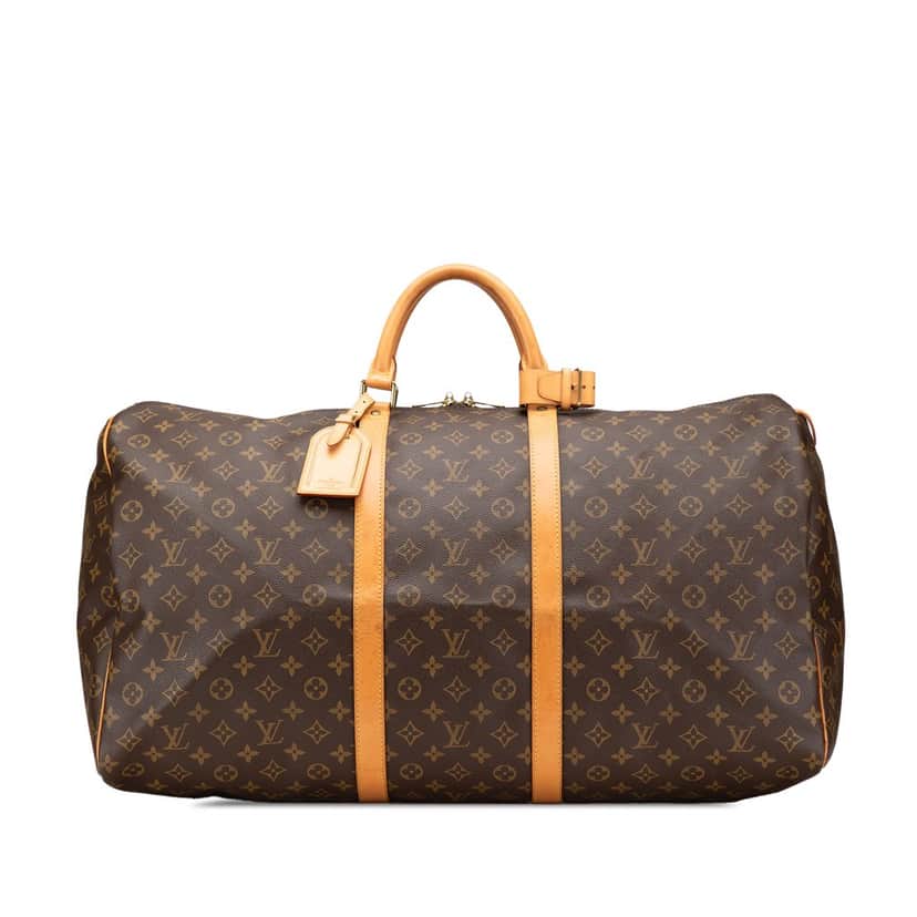 Louis Vuitton Monogram Keepall 60 Brown Canvas Good condition - Front View