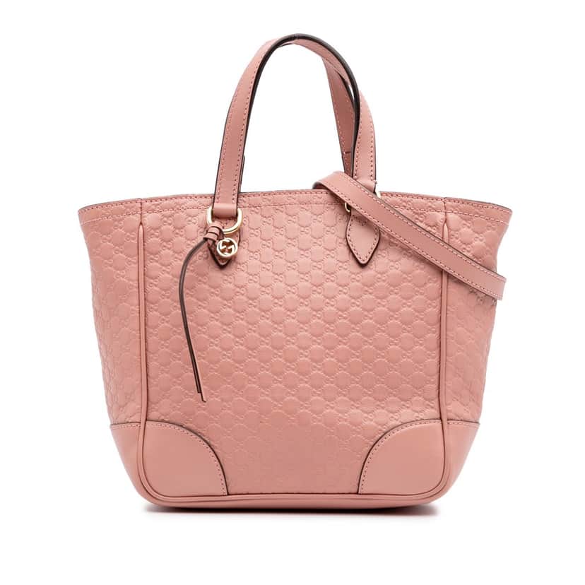 Gucci Small Microguccissima Bree Satchel Pink Leather Good condition - Front View