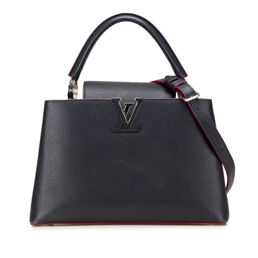 Louis Vuitton Taurillon Capucines PM Blue Leather Good condition - Front View