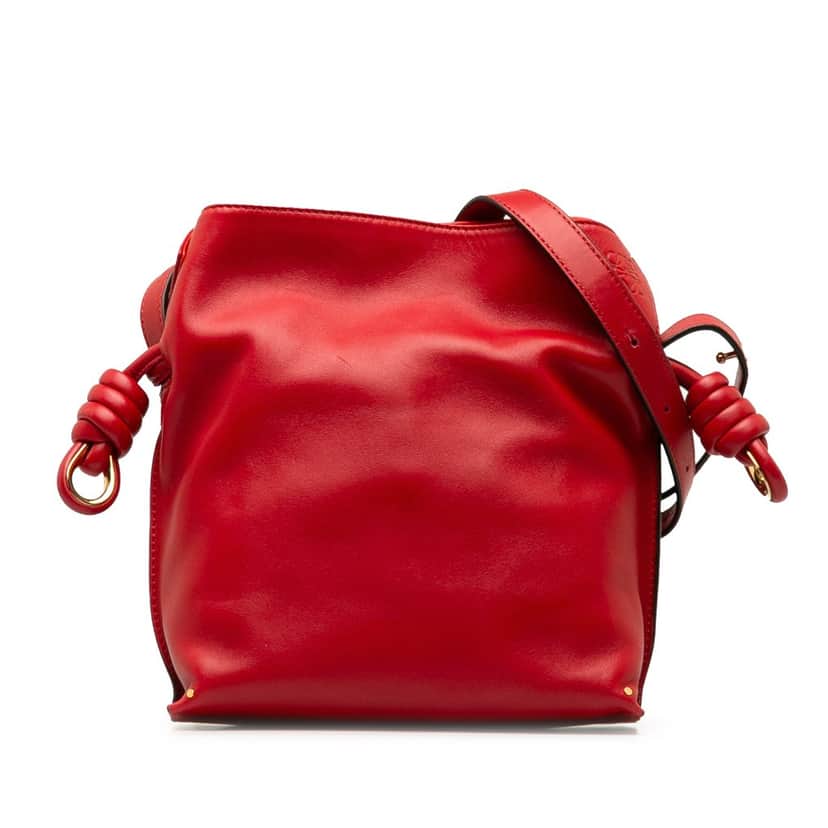 Loewe Small Flamenco Knot Red Leather Good condition - Front View