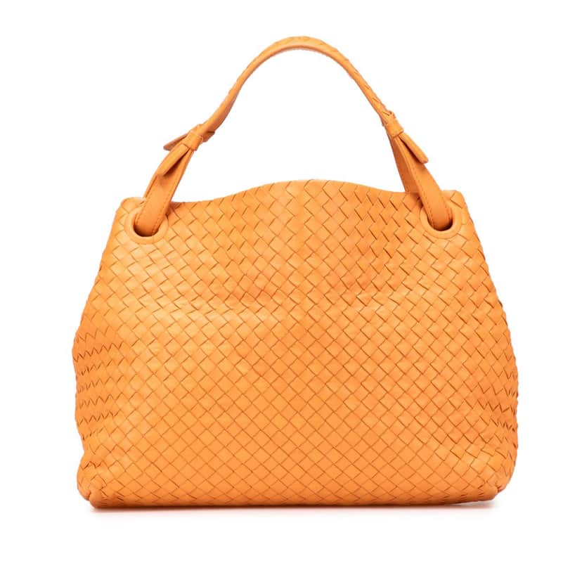 Bottega Veneta Medium Nappa Intrecciato Garda Tote Orange Leather Good condition - Front View