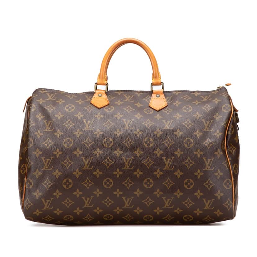 Louis Vuitton Monogram Speedy 40 Brown Canvas Fair condition - Front View