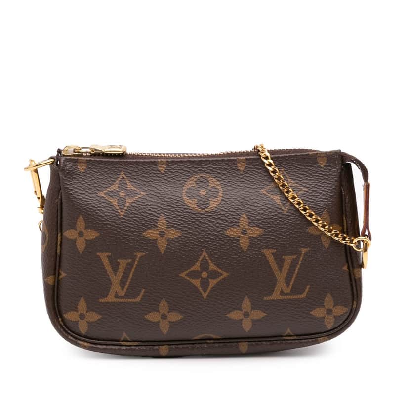 Louis Vuitton Monogram Mini Pochette Accessoires Brown Canvas Good condition - Front View