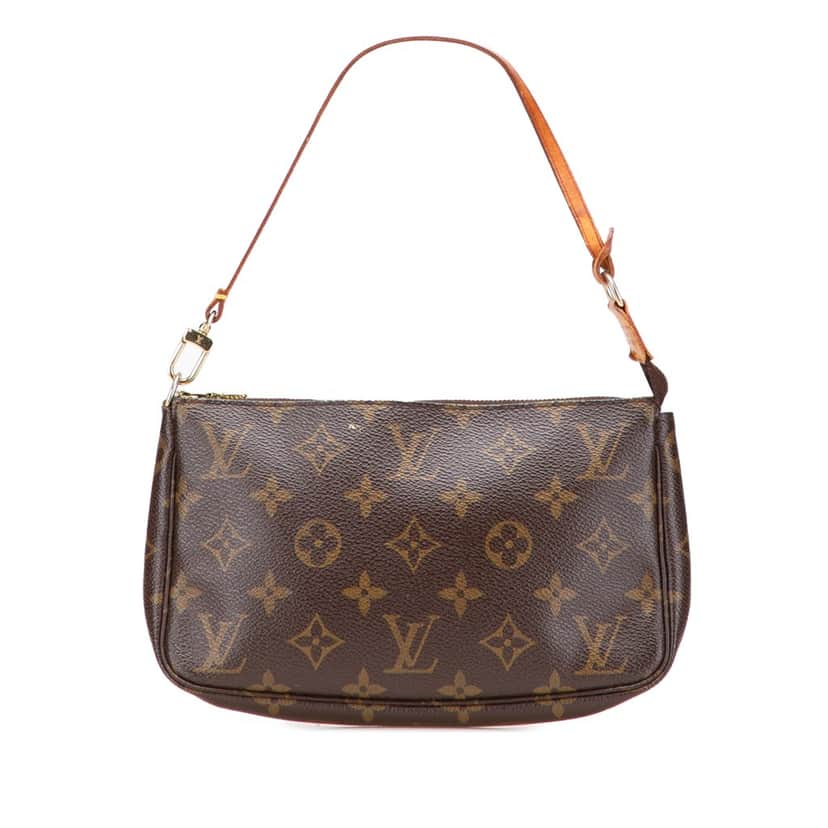 Louis Vuitton Monogram Pochette Accessoires Brown Canvas Good condition - Front View