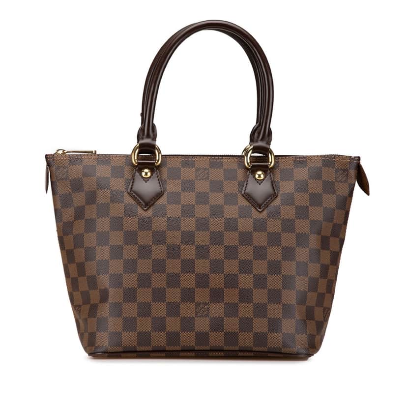 Louis Vuitton Damier Ebene Saleya PM Brown Canvas Fair condition - Front View