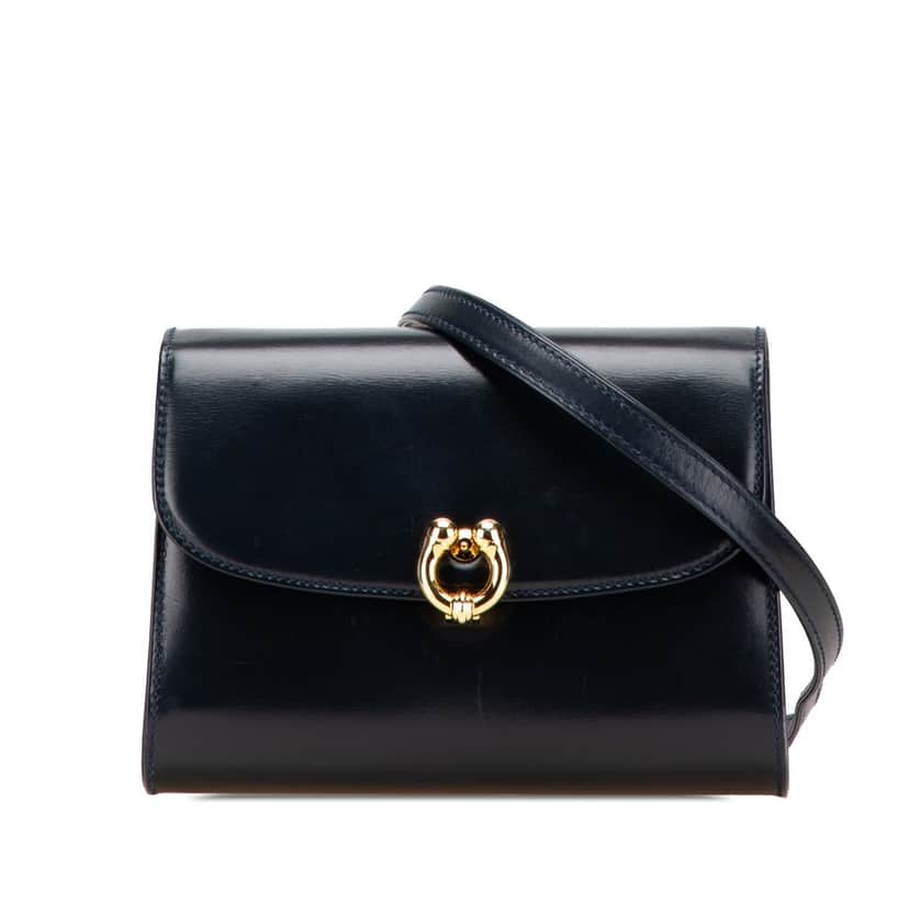 Gucci Leather Horsebit Crossbody Black Leather Good condition - Front View