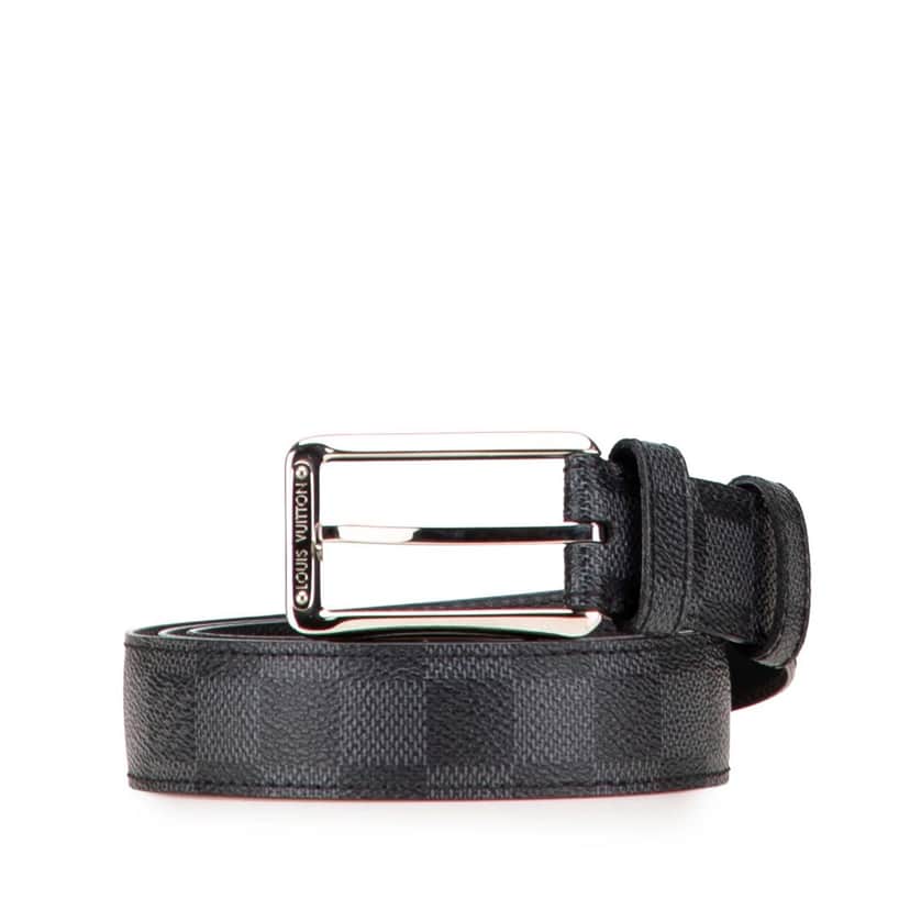 Louis Vuitton Damier Graphite Force Belt Grey Canvas Good condition - Front View