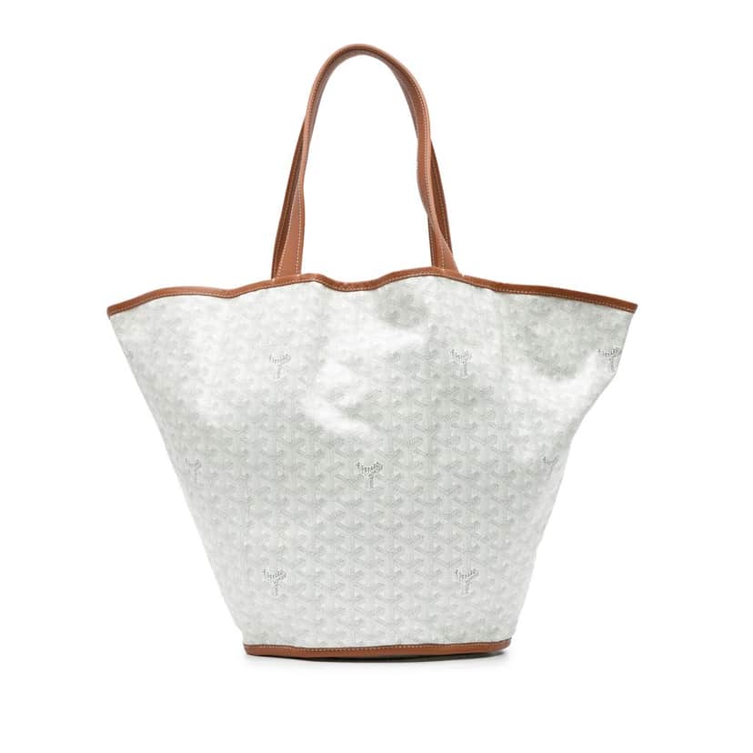 Goyard Goyardine Reversible Belharra Tote White Canvas Good condition - Front View
