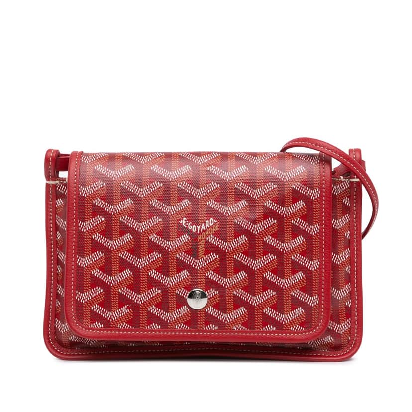 Goyard Goyardine Plumet Pocket Wallet Red Canvas Good condition - Front View