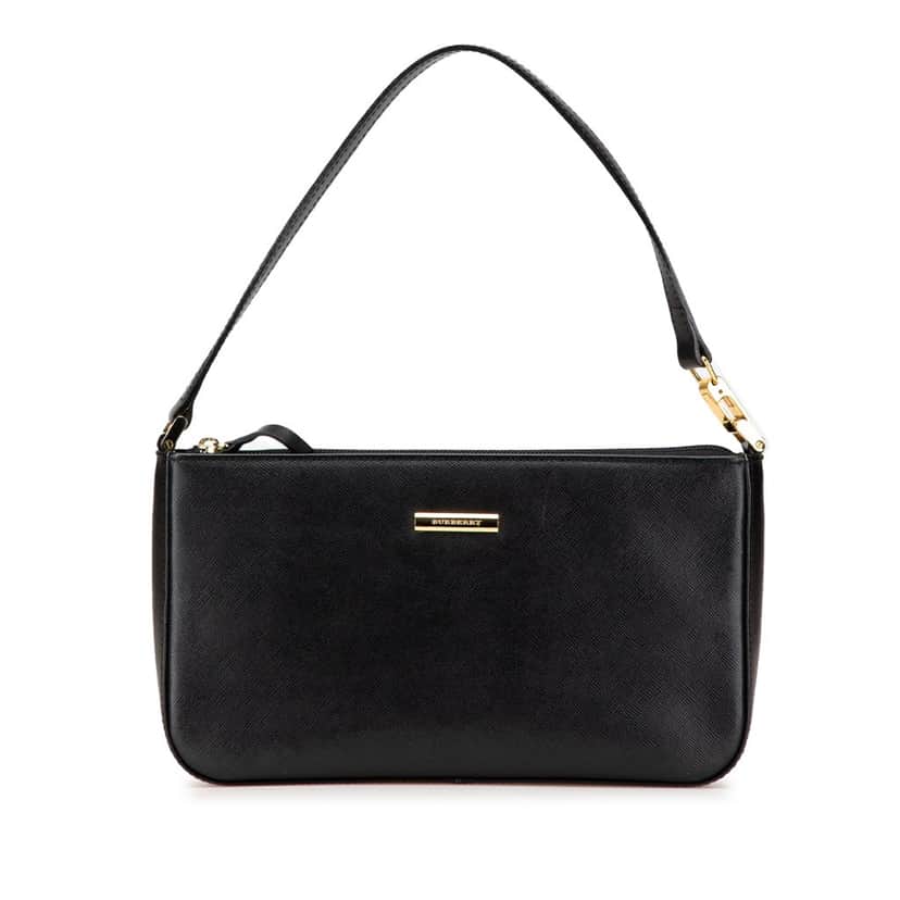 Burberry Leather Shoulder Bag Black Leather Good condition - Front View