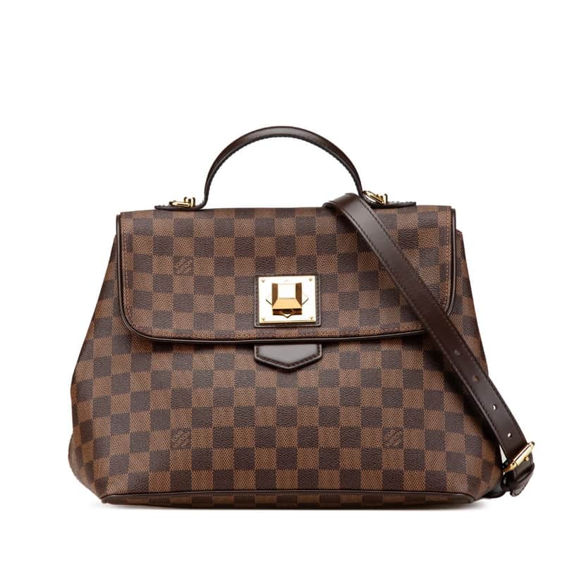 Louis Vuitton Damier Ebene Bergamo MM Brown Canvas Good condition - Front View