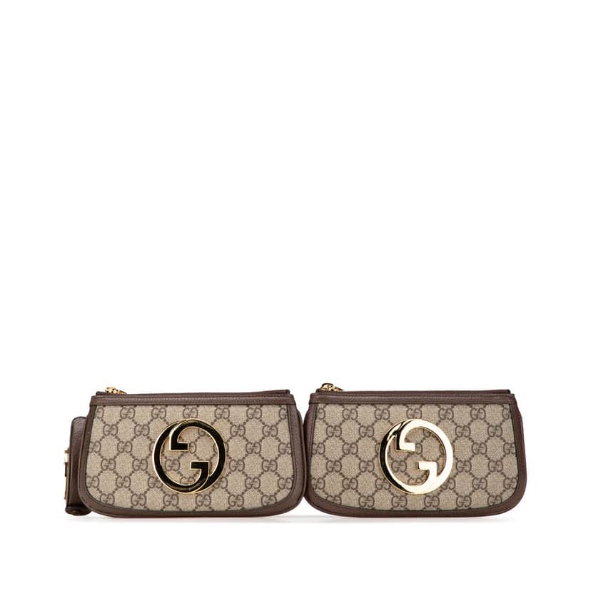Gucci Mini GG Supreme Blondie Belt Bag Brown Canvas Good condition - Front View