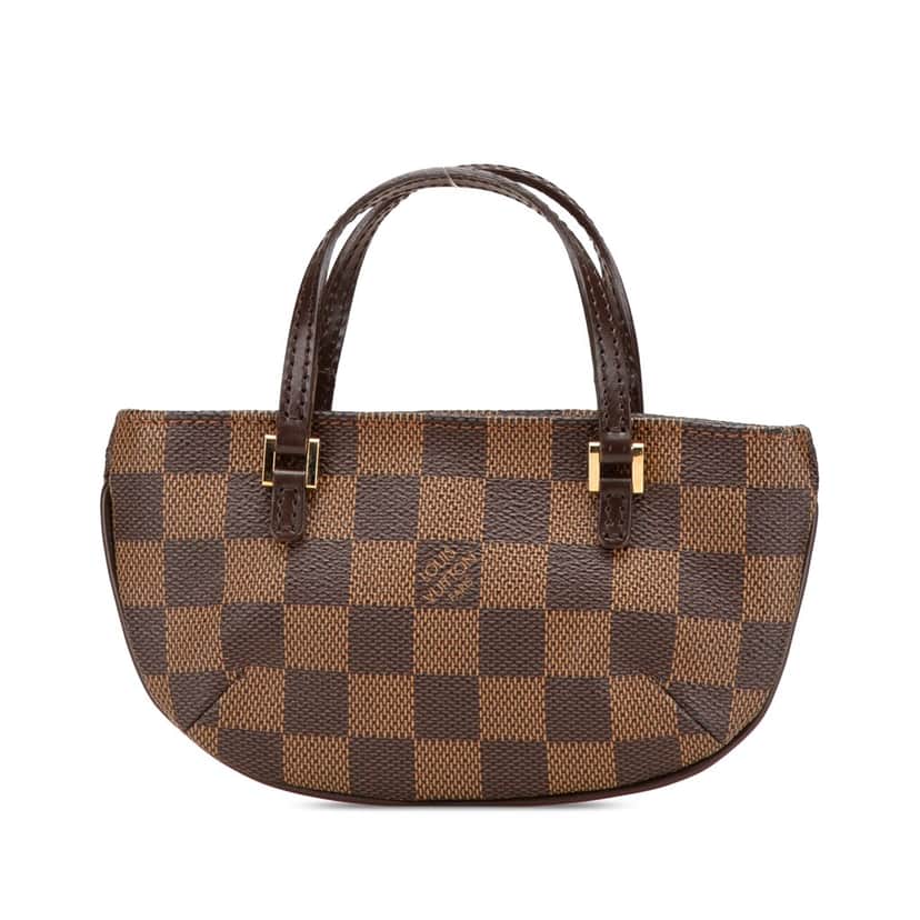 Louis Vuitton Damier Ebene Manosque Pochette Brown Canvas Good condition - Front View