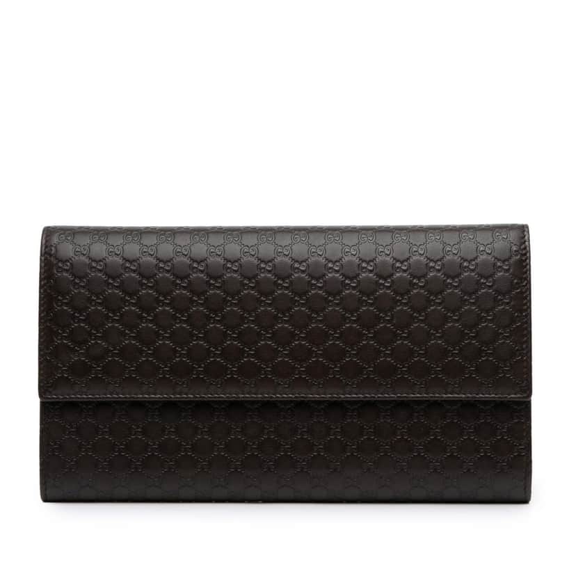 Gucci Microguccissima Travel Organizer Brown Leather Good condition - Front View