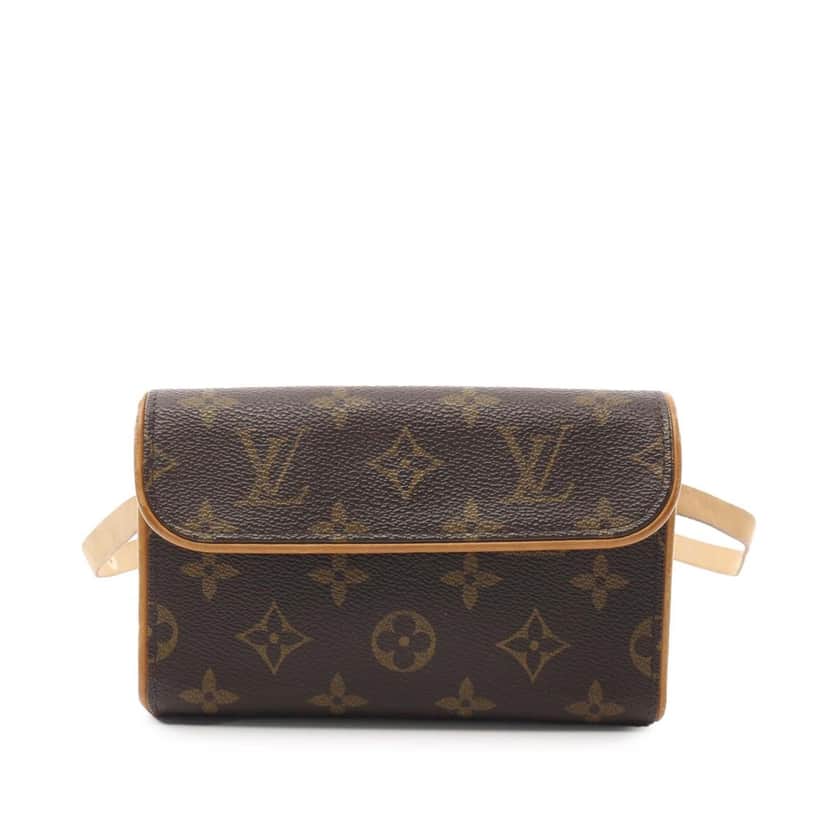 Louis Vuitton Monogram Pochette Florentine Brown Canvas Good condition - Front View